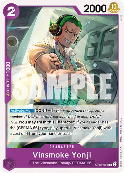 Vinsmoke Yonji OP06-066 OP06 Wings of the Captain