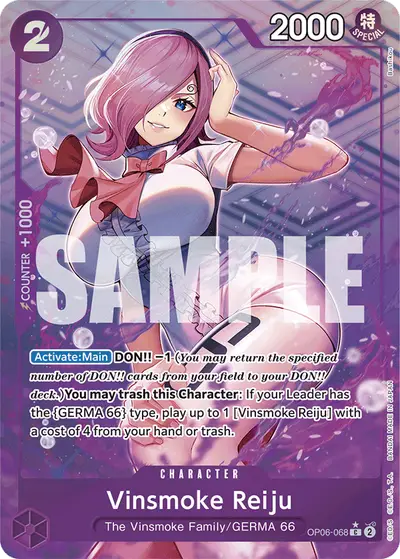 Vinsmoke Reiju OP06-068 Full Art PRB01 One Piece Card The Best