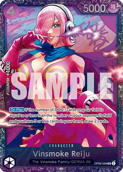 Vinsmoke Reiju OP06-069 Parallel 2 Promotion Cards