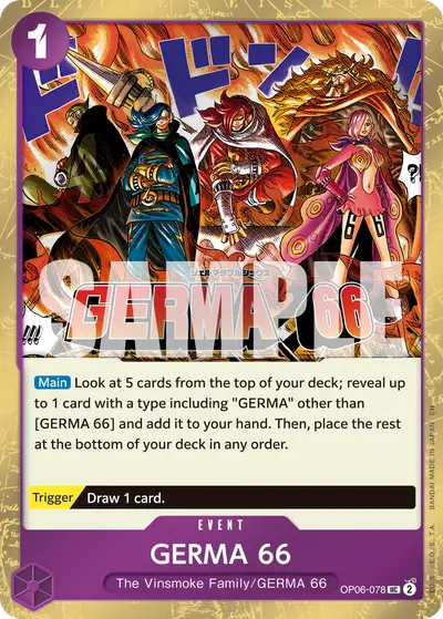 GERMA 66 OP06-078 Pirate Foil PRB02 One Piece Card The Best Vol. 2