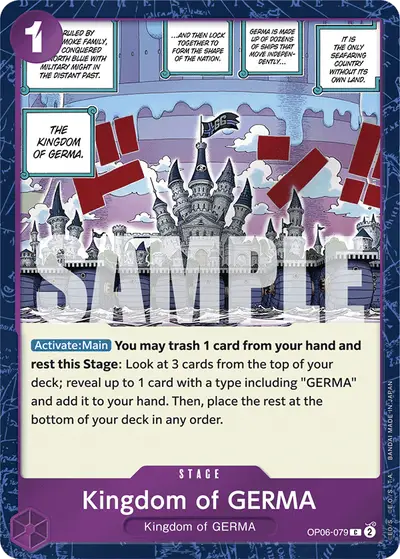 Kingdom of GERMA OP06-079 Jolly Roger Foil PRB01 One Piece Card The Best