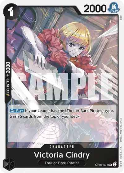 Victoria Cindry OP06-091 Reprint 1 PRB01 One Piece Card The Best