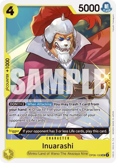 Inuarashi OP06-100 Reprint PRB01 One Piece Card The Best
