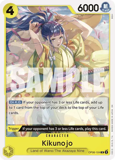 Kikunojo OP06-104 Reprint ST28 Green/Yellow Yamato