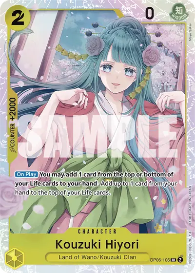 Kouzuki Hiyori OP06-106 Reprint 1 PRB01 One Piece Card The Best