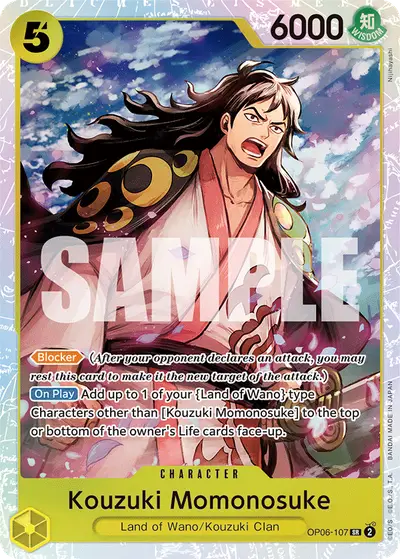 Kouzuki Momonosuke OP06-107 OP06 Wings of the Captain