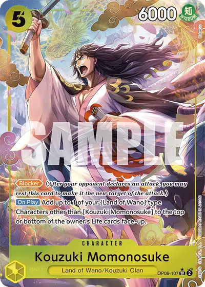 Kouzuki Momonosuke OP06-107 Alternate Art OP06 Wings of the Captain