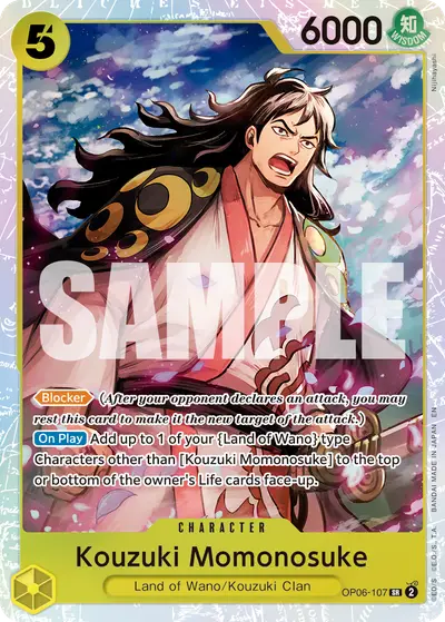 Kouzuki Momonosuke OP06-107 Reprint PRB02 One Piece Card The Best Vol. 2