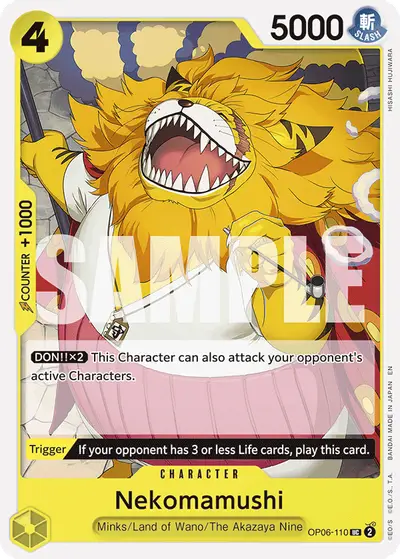 Nekomamushi OP06-110 Reprint ST28 Green/Yellow Yamato