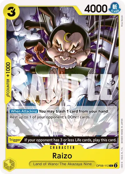 Raizo OP06-112 OP06 Wings of the Captain