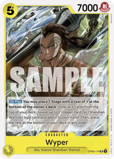 Wyper OP06-114 Reprint 1 PRB01 One Piece Card The Best
