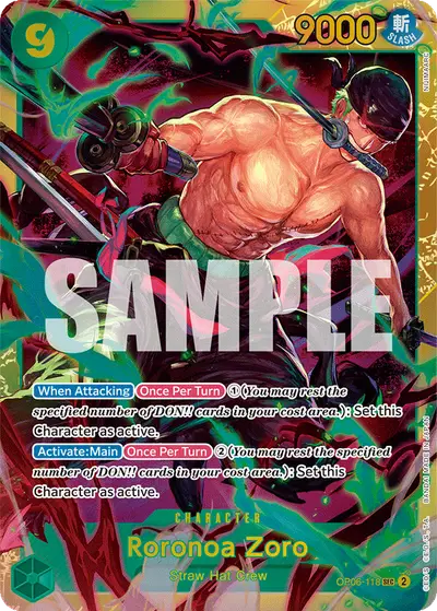Roronoa Zoro OP06-118 OP06 Wings of the Captain
