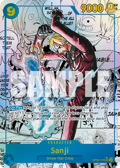 Sanji OP06-119 Manga PRB02 One Piece Card The Best Vol. 2