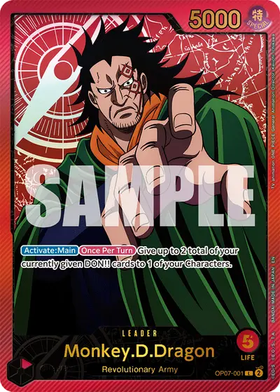 Monkey D. Dragon OP07-001 SPR EB02 Anime 25th Collection