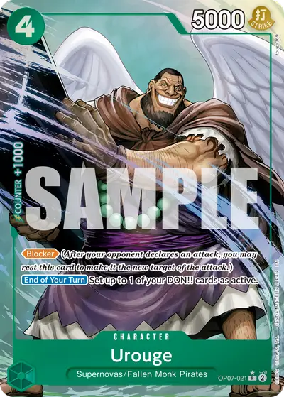 Urouge OP07-021 Alternate Art PRB02 One Piece Card The Best Vol. 2