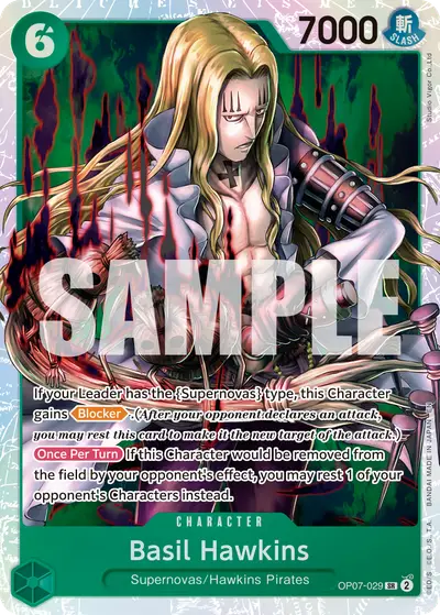 Basil Hawkins OP07-029 Reprint PRB02 One Piece Card The Best Vol. 2
