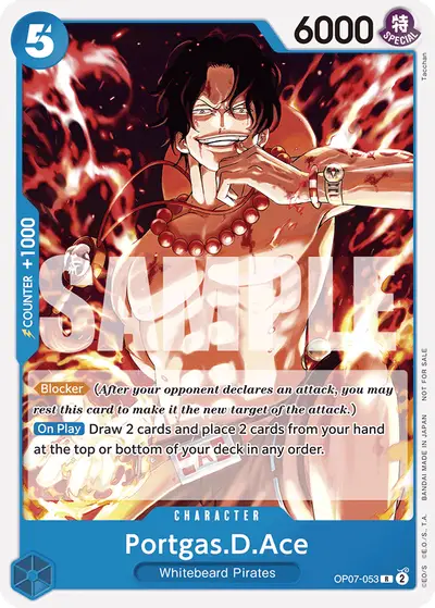 Portgas D. Ace OP07-053 Parallel 1 Promotion Cards