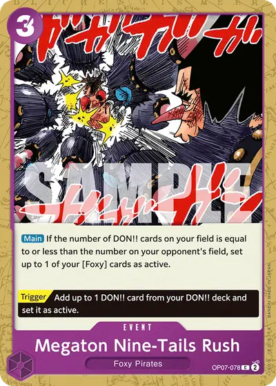 Megaton Nine-Tails Rush OP07-078 OP07 500 Years in the Future