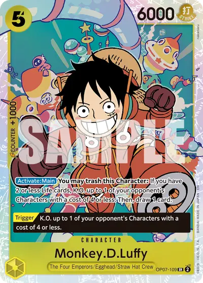 Monkey D. Luffy OP07-109 Reprint PRB02 One Piece Card The Best Vol. 2