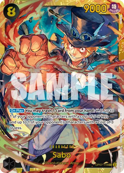 Sabo OP07-118 Reprint PRB02 One Piece Card The Best Vol. 2