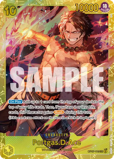 Portgas D. Ace OP07-119 Reprint PRB02 One Piece Card The Best Vol. 2