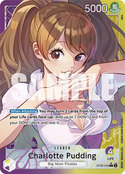 Charlotte Pudding OP08-058 Parallel OP08 Two Legends