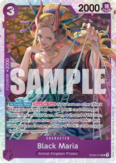 Black Maria OP08-074 Reprint PRB02 One Piece Card The Best Vol. 2
