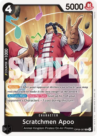 Scratchmen Apoo OP08-087 Reprint PRB02 One Piece Card The Best Vol. 2