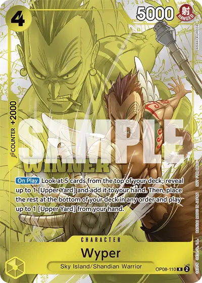 Wyper OP08-110 Parallel 3 Promotion Cards