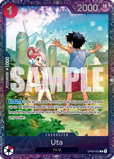 Uta OP09-002 Parallel 2 Promotion Cards