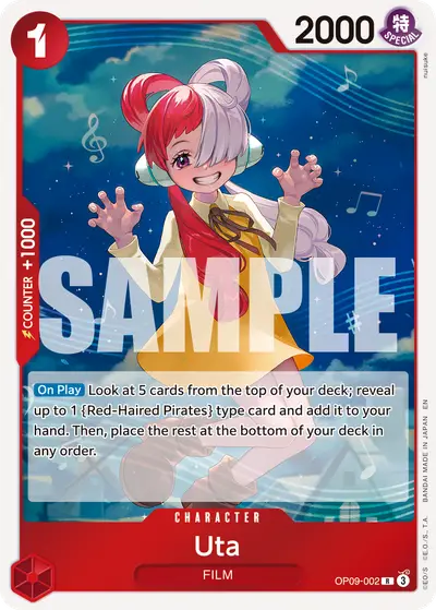Uta OP09-002 Reprint PRB02 One Piece Card The Best Vol. 2