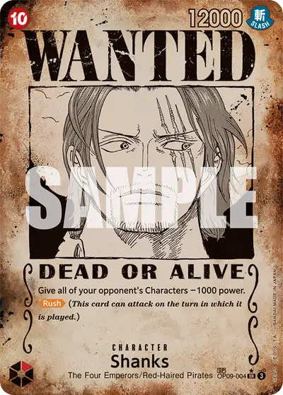 Shanks OP09-004 Wanted Poster OP09 Emperors in the New World
