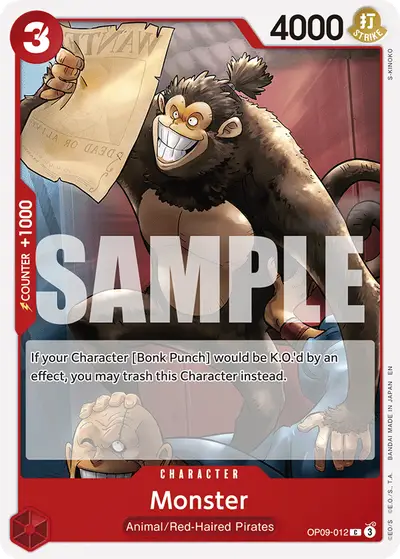 Monster OP09-012 Reprint ST23 Red Shanks