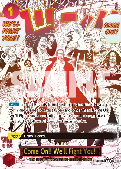 Come On!! We'll Fight You!! OP09-020 Parallel 2 PRB02 One Piece Card The Best Vol. 2