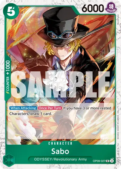 Sabo OP09-027 Pirate Foil PRB02 One Piece Card The Best Vol. 2