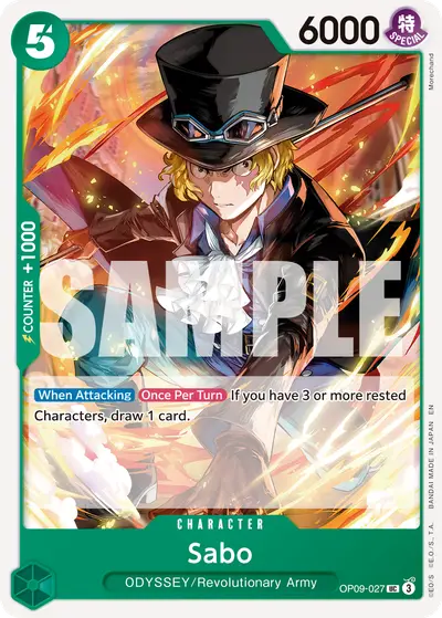 Sabo OP09-027 Reprint PRB02 One Piece Card The Best Vol. 2