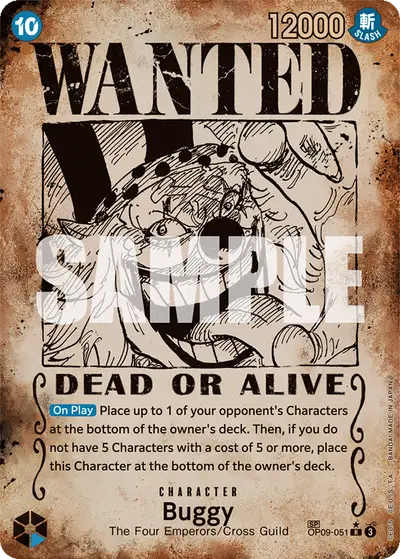 Buggy OP09-051 Wanted Poster OP09 Emperors in the New World