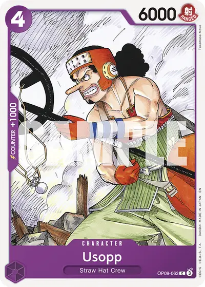 Usopp OP09-063 Reprint ST26 Purple/Black Monkey D. Luffy