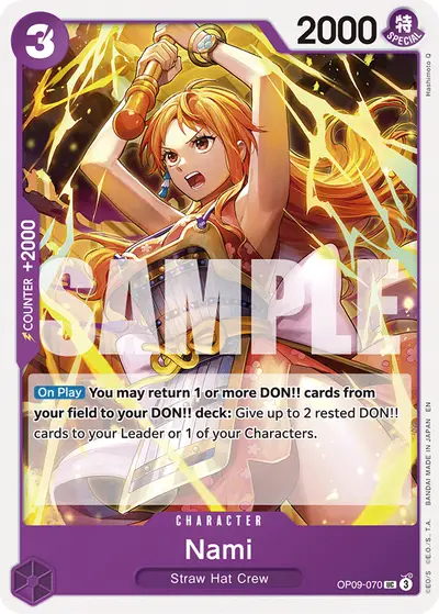 Nami OP09-070 Reprint ST26 Purple/Black Monkey D. Luffy