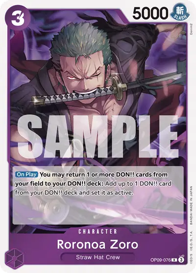 Roronoa Zoro OP09-076 OP09 Emperors in the New World