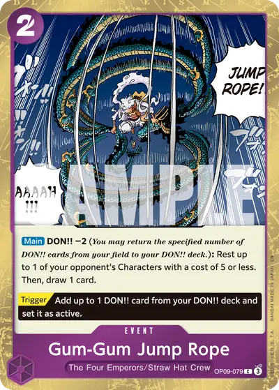 Gum-Gum Jump Rope OP09-079 Pirate Foil PRB02 One Piece Card The Best Vol. 2