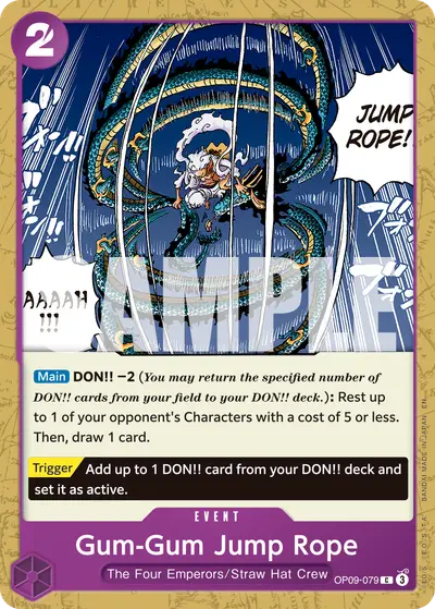 Gum-Gum Jump Rope OP09-079 Reprint PRB02 One Piece Card The Best Vol. 2