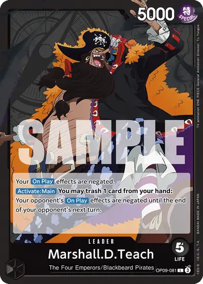 Marshall D. Teach OP09-081 OP09 Emperors in the New World