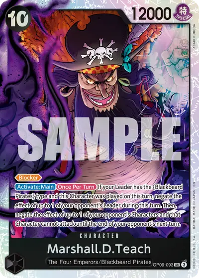 Marshall D. Teach OP09-093 Reprint 1 PRB02 One Piece Card The Best Vol. 2