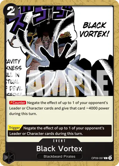 Black Vortex OP09-097 Reprint PRB02 One Piece Card The Best Vol. 2