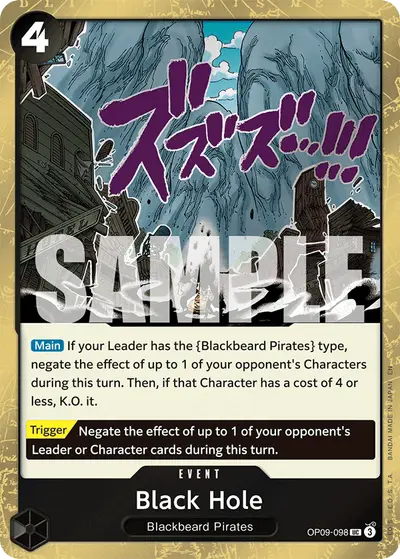 Black Hole OP09-098 Pirate Foil PRB02 One Piece Card The Best Vol. 2