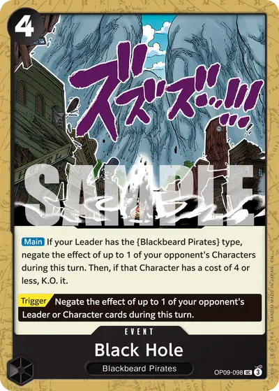 Black Hole OP09-098 Reprint PRB02 One Piece Card The Best Vol. 2