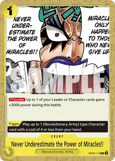 Never Underestimate the Power of Miracles!! OP09-116 OP09 Emperors in the New World