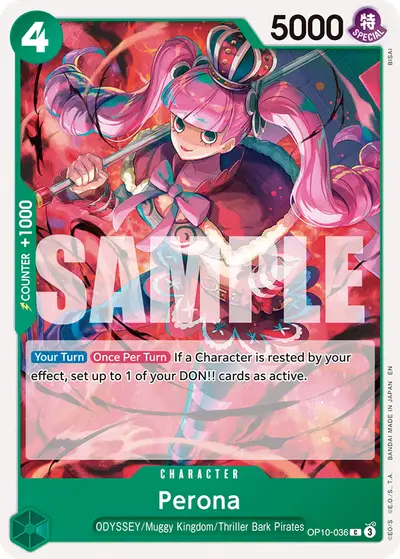 Perona OP10-036 Reprint 1 ST32 Green Roronoa Zoro