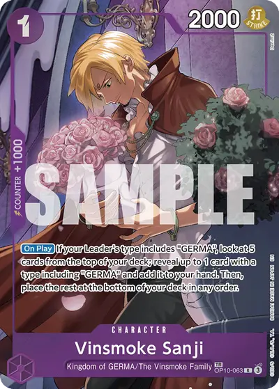 Vinsmoke Sanji OP10-063 Parallel 1 OP12 Legacy of the Master